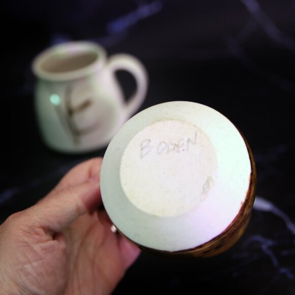 Bogen Signed Artisan Pottery Mugs Cups - Picture 4 of 10